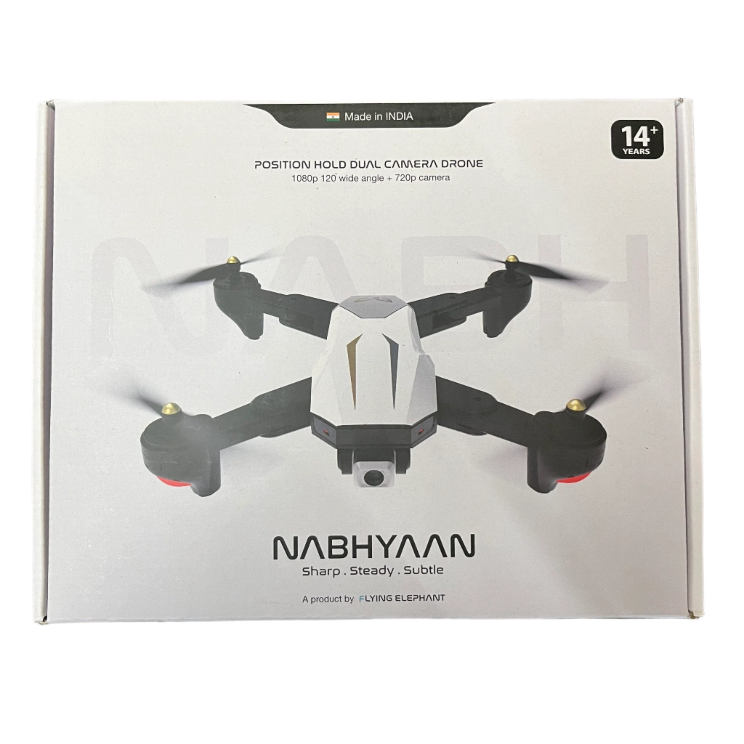 NABHYAAN 1080 Foldable HD Dual Camera Drone with Optical Flow Positioning Hold, 120° Wide Angle Camera, and Smartphone App Control (Box Version)