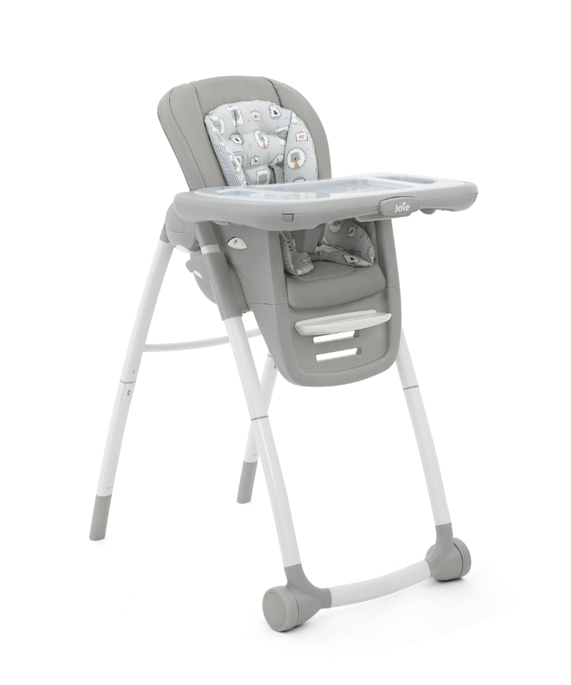 Joie Multiply 6-in-1 Convertible Highchair | Baby to Toddler Booster & Play Table | Adjustable Height & Recline | 6m-6y - Portrait Grey - MINIMEE KIDS