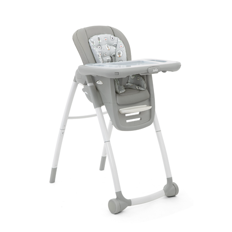 Joie Multiply 6in1 Convertible Baby High Chair – Adjustable Heights & Recline | Booster to Play Table | For 6M to 6Y (Up to 27Kg) – Portrait Grey