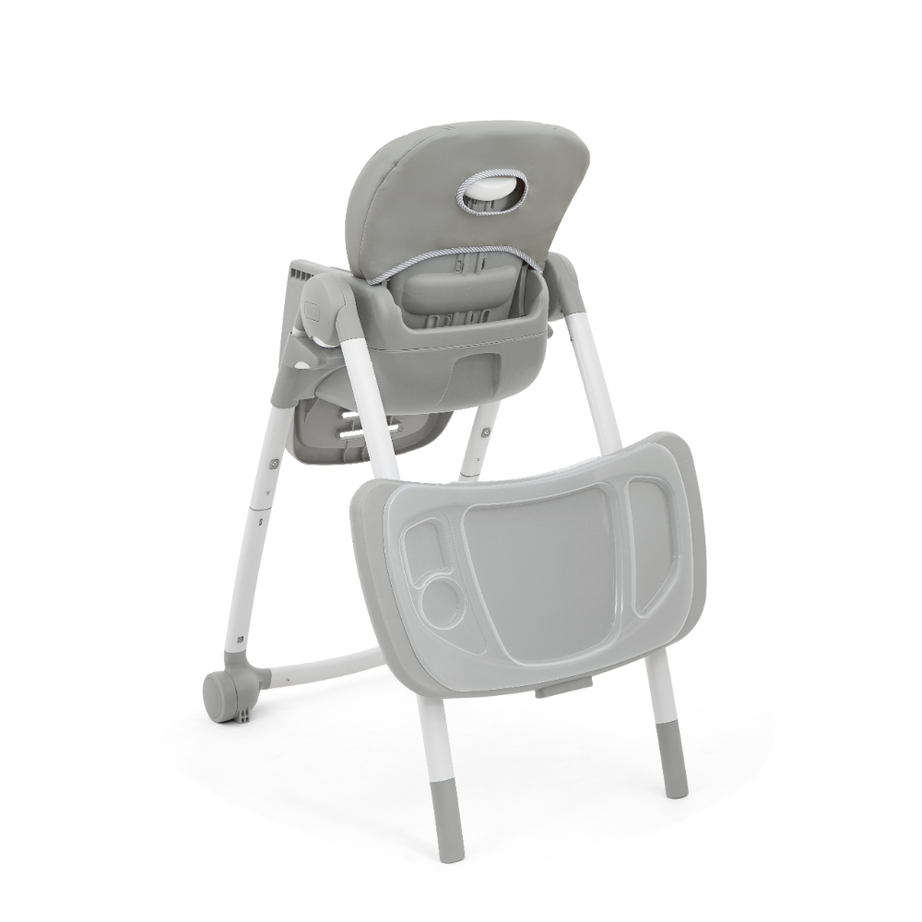 Joie Multiply 6in1 Convertible Baby High Chair – Adjustable Heights & Recline | Booster to Play Table | For 6M to 6Y (Up to 27Kg) – Portrait Grey