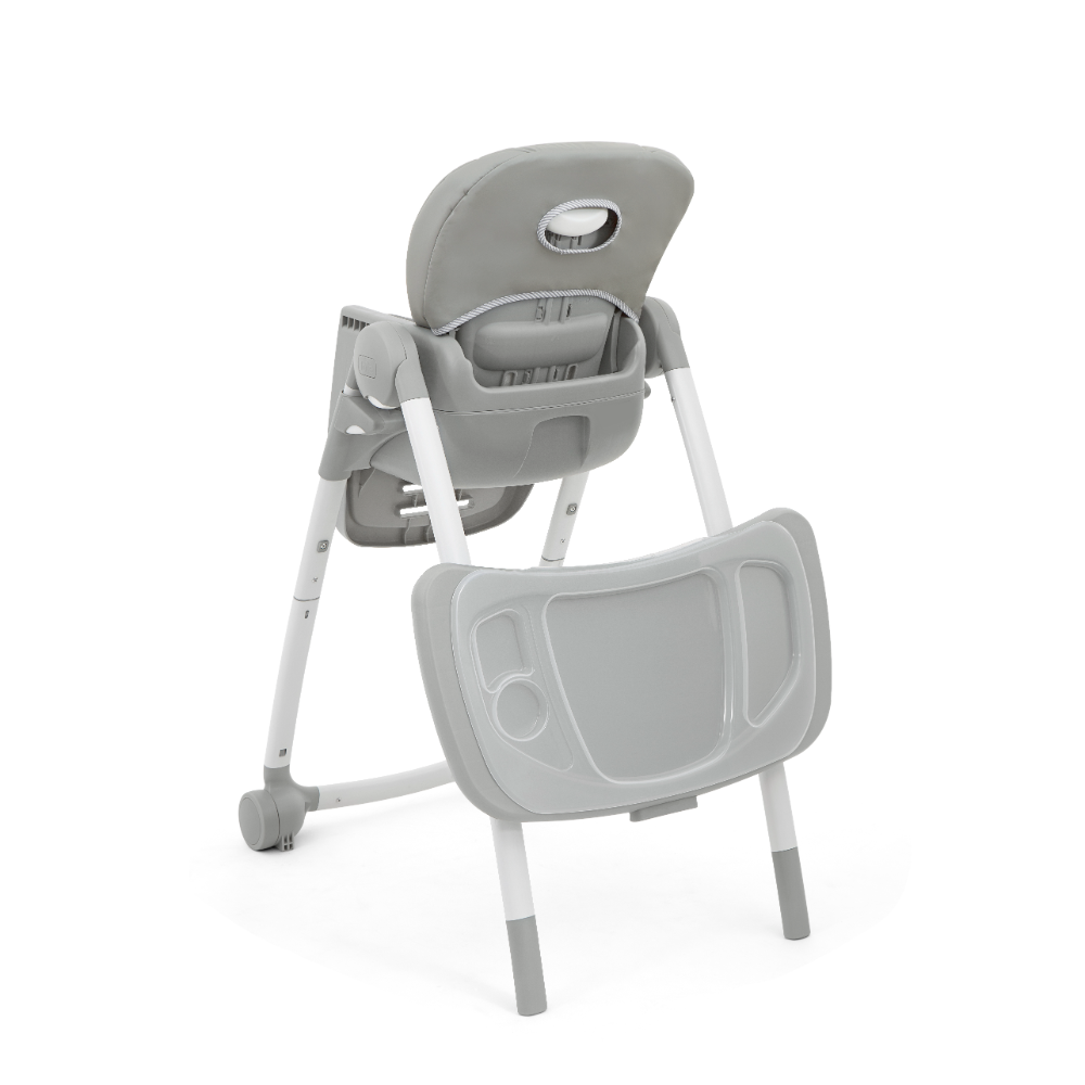 Joie Multiply 6in1 Convertible Baby High Chair – Adjustable Heights & Recline | Booster to Play Table | For 6M to 6Y (Up to 27Kg) – Portrait Grey