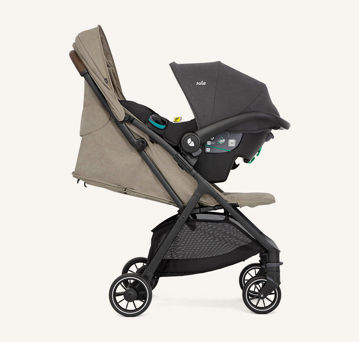 Joie Pact Pro Lightweight Stroller | Birth to 22kg (Approx. 4 Years) | Featherlight 6.3kg with One-Hand Compact Flat Fold | 3-in-1 Travel System Ready | Available in 5 Premium Shades - MINIMEE KIDS