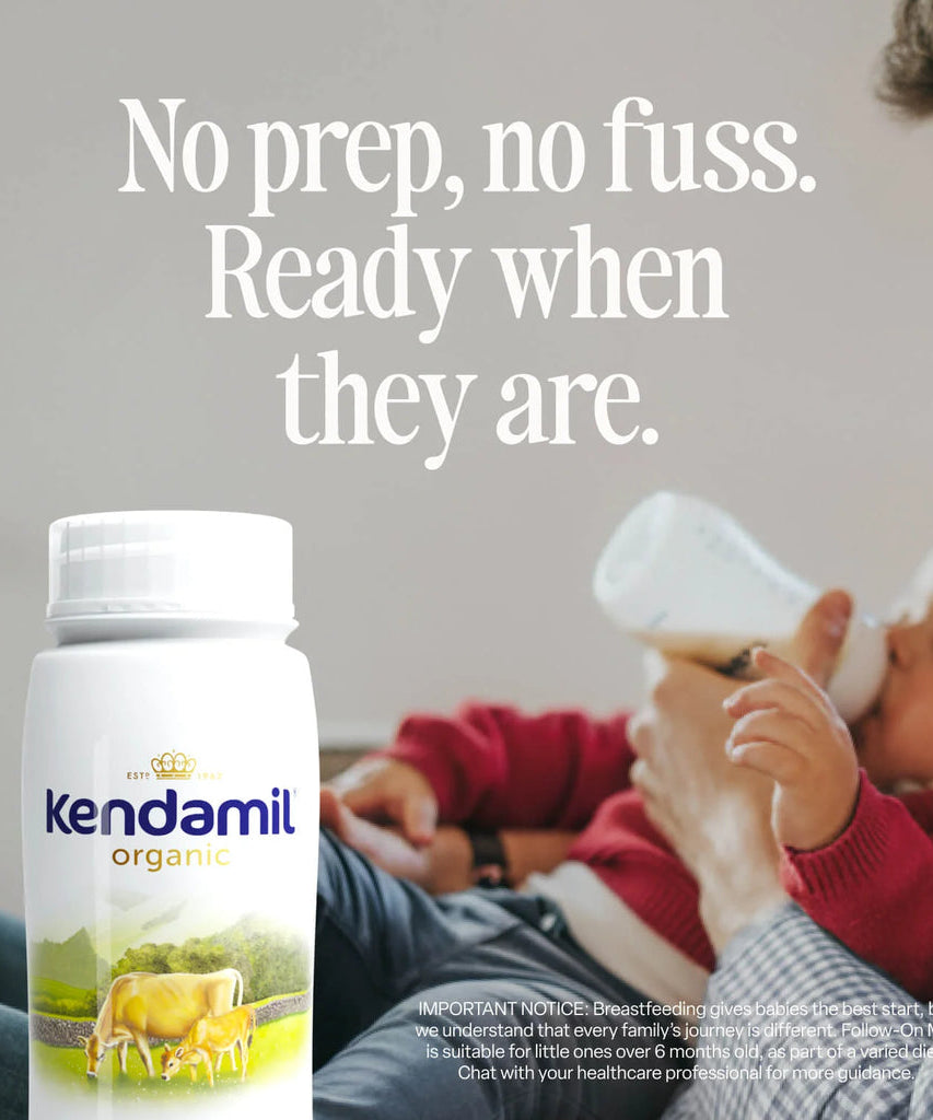 Kendamil Organic First Infant Milk Ready to Feed (200ml) – Stage 1 | Organic Whole Milk, No Palm Oil, Plant-Based Algae DHA & Prebiotics (Ready to Drink)