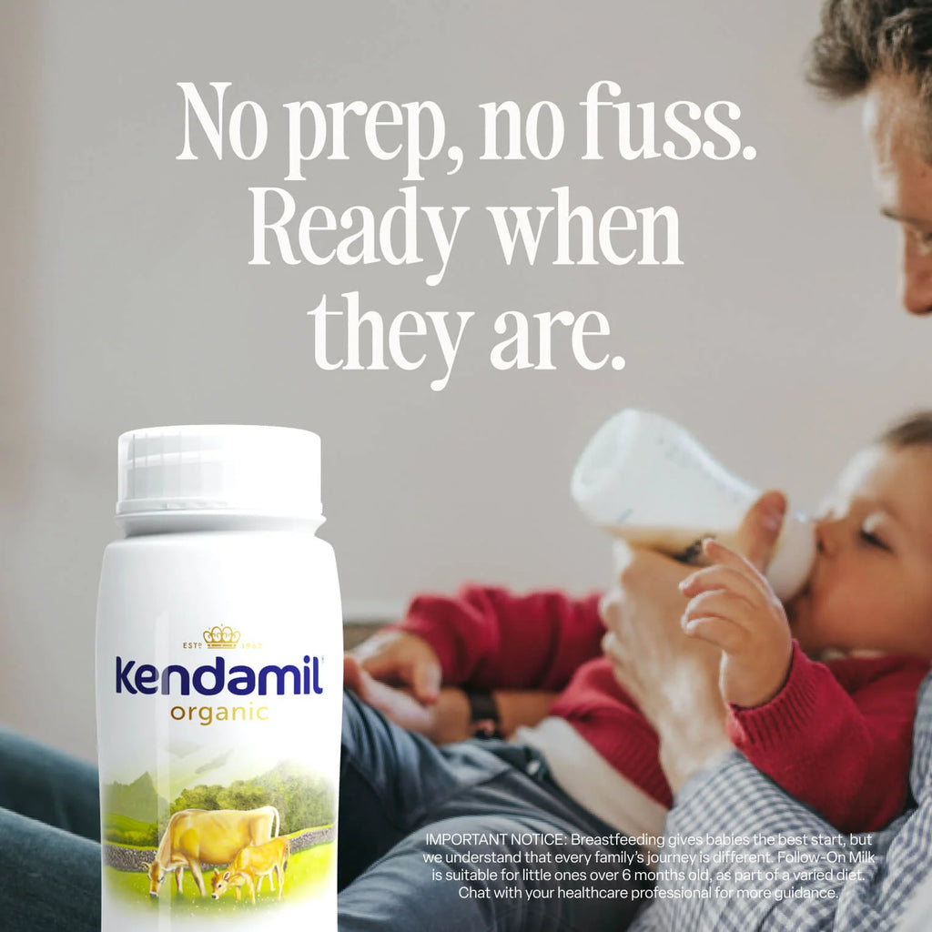 Kendamil Organic First Infant Milk Ready to Feed (200ml) – Stage 1 | Organic Whole Milk, No Palm Oil, Plant-Based Algae DHA & Prebiotics (Ready to Drink)