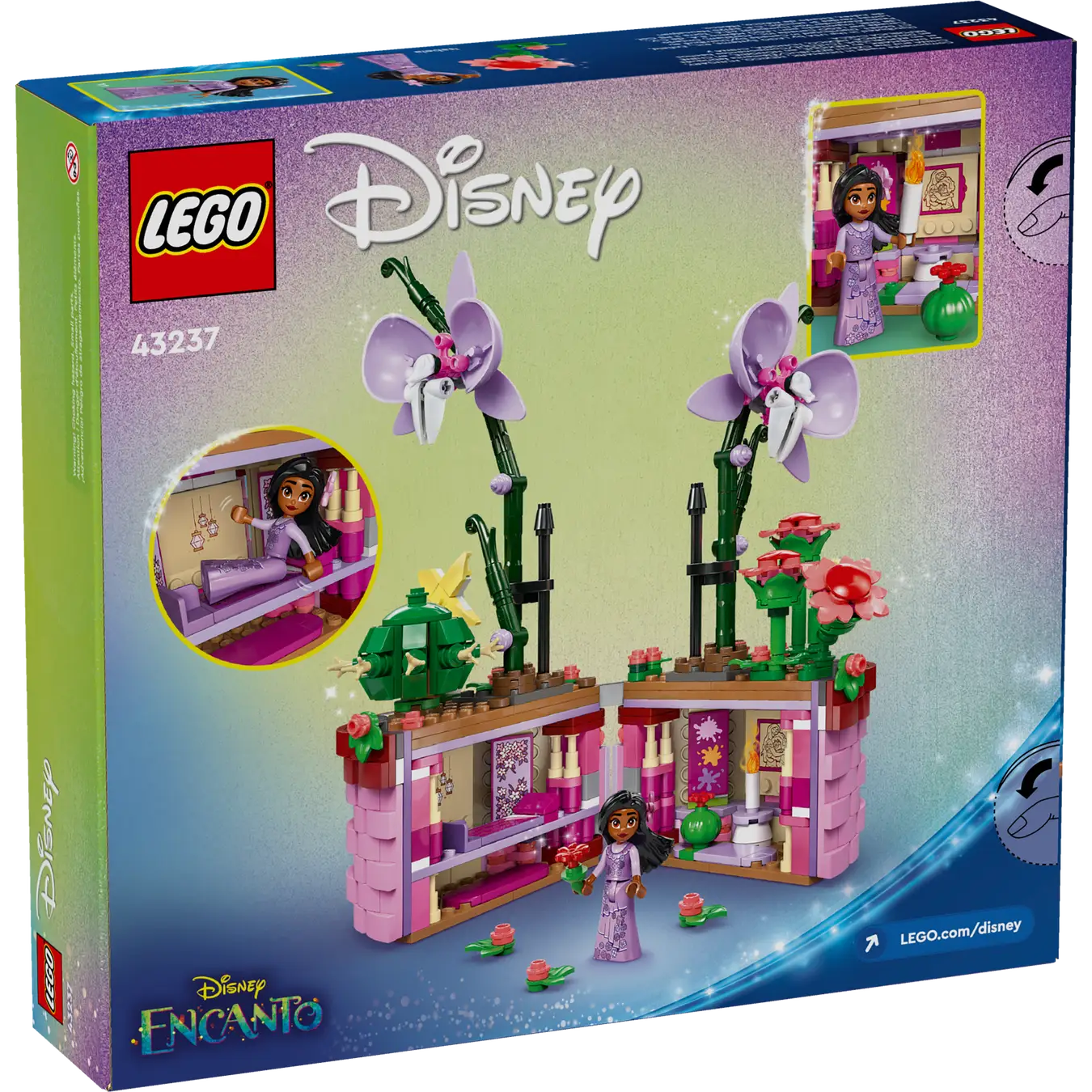 LEGO Disney 43237 Encanto Isabela’s Flowerpot | 641 Pieces | Buildable Play and Display Toy with Hidden Room, Isabela Mini-Doll, Orchid and Cactus LEGO Flowers | Gift for Kids Aged 9+