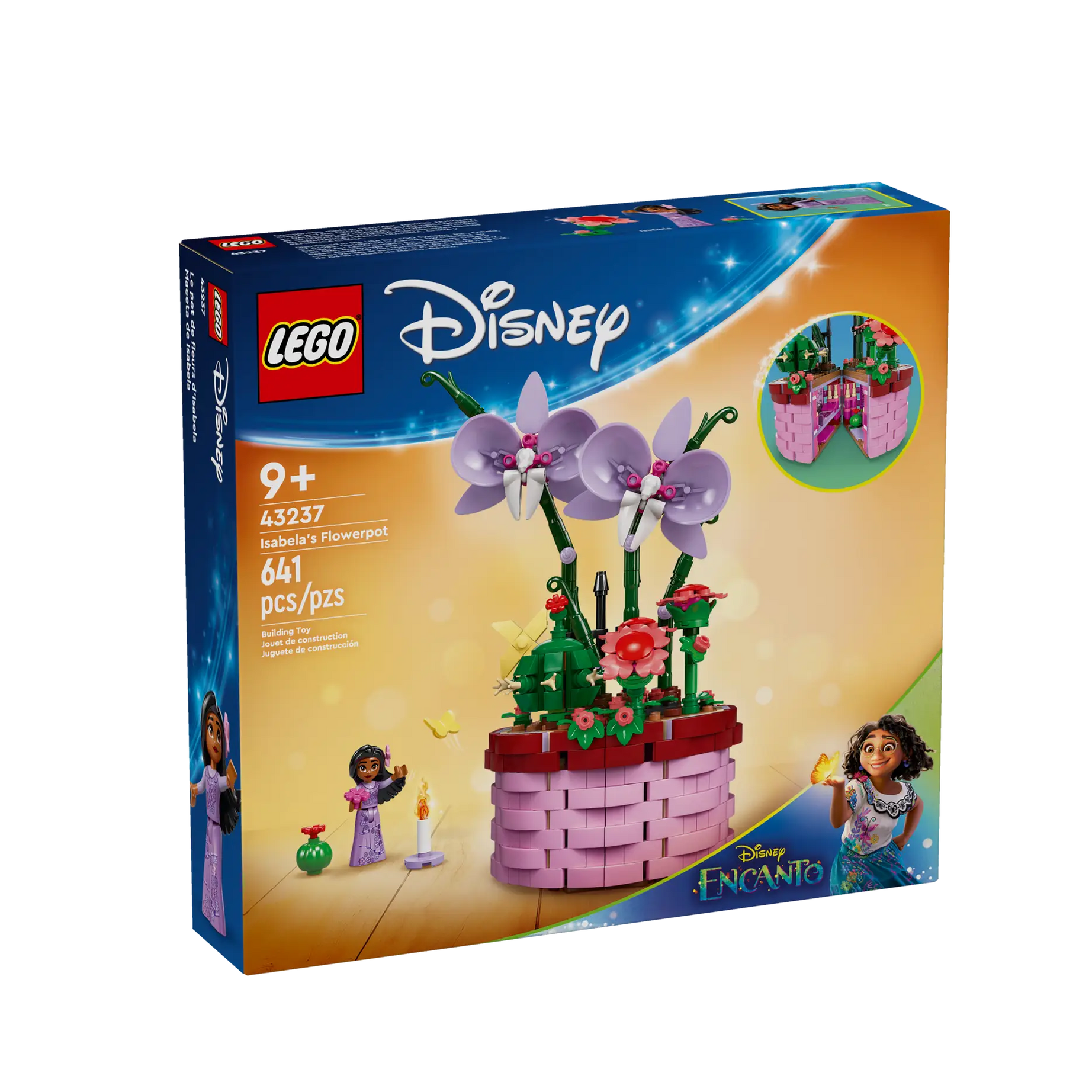 LEGO Disney 43237 Encanto Isabela’s Flowerpot | 641 Pieces | Buildable Play and Display Toy with Hidden Room, Isabela Mini-Doll, Orchid and Cactus LEGO Flowers | Gift for Kids Aged 9+