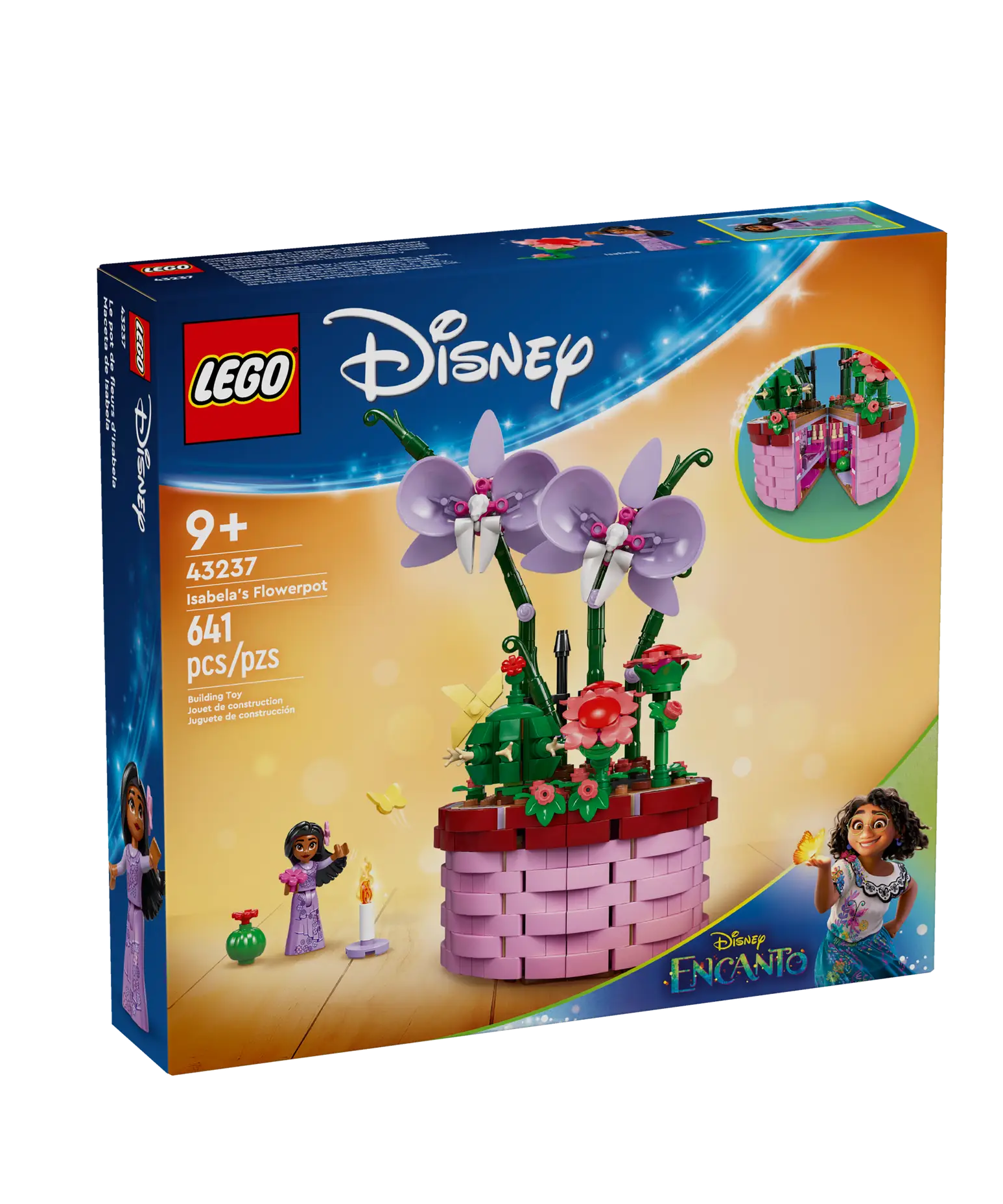 LEGO Disney 43237 Encanto Isabela’s Flowerpot | 641 Pieces | Buildable Play and Display Toy with Hidden Room, Isabela Mini-Doll, Orchid and Cactus LEGO Flowers | Gift for Kids Aged 9+