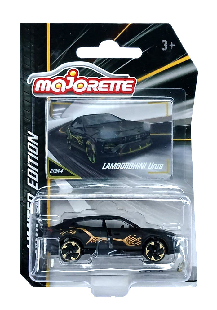Majorette Limited Edition 9 Die-Cast Cars | 1:64 Scale Black & Gold Collector Series | Includes Audi Q4 e-tron, Porsche 917, Dodge Charger R/T & More | Pack of 1 | For Ages 3+