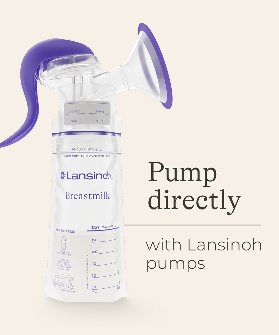 Lansinoh 50 Pre-Sterilised Breastmilk Storage Bags | BPA-Free with Leakproof Double Zipper | Pump Directly into Bag | Award-Winning Breastfeeding Essentials - MINIMEE KIDS