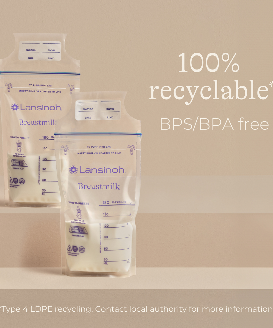 Lansinoh 50 Pre-Sterilised Breastmilk Storage Bags | BPA-Free with Leakproof Double Zipper | Pump Directly into Bag | Award-Winning Breastfeeding Essentials - MINIMEE KIDS