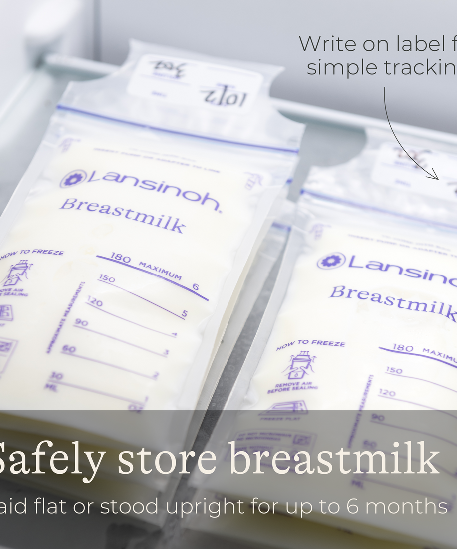 Lansinoh 50 Pre-Sterilised Breastmilk Storage Bags | BPA-Free with Leakproof Double Zipper | Pump Directly into Bag | Award-Winning Breastfeeding Essentials - MINIMEE KIDS
