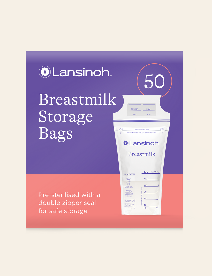 Lansinoh 50 Pre-Sterilised Breastmilk Storage Bags | BPA-Free with Leakproof Double Zipper | Pump Directly into Bag | Award-Winning Breastfeeding Essentials