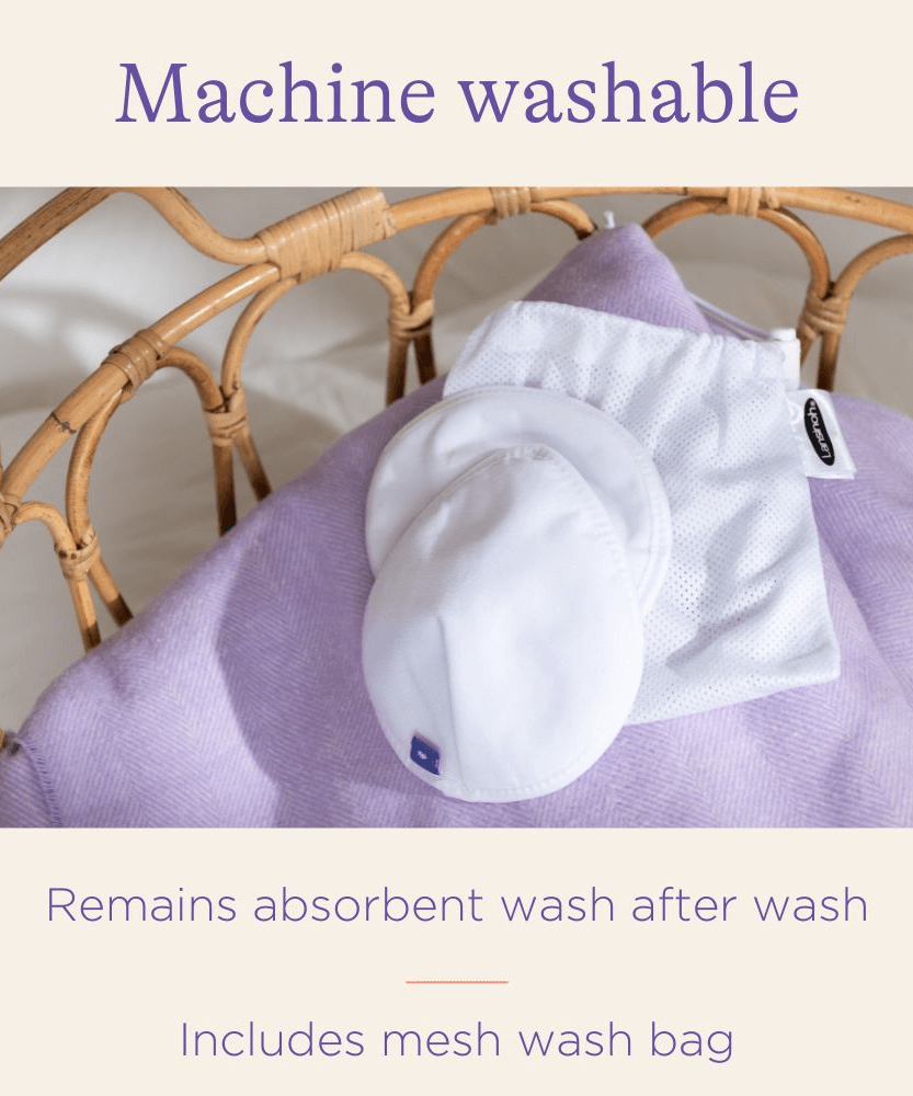 Lansinoh Washable Nursing Pads - Ultra Absorbent, Super-Soft, Eco-Friendly with Non-Slip Edge & Wash Bag