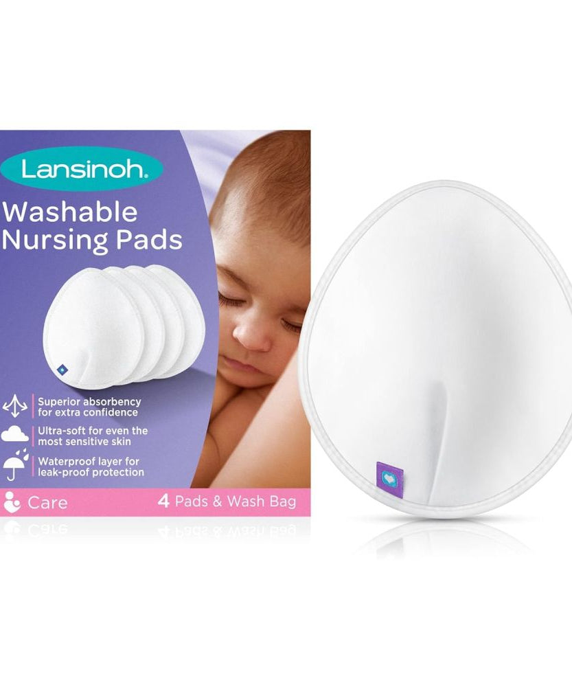 Lansinoh Washable Nursing Pads - Ultra Absorbent, Super-Soft, Eco-Friendly with Non-Slip Edge & Wash Bag