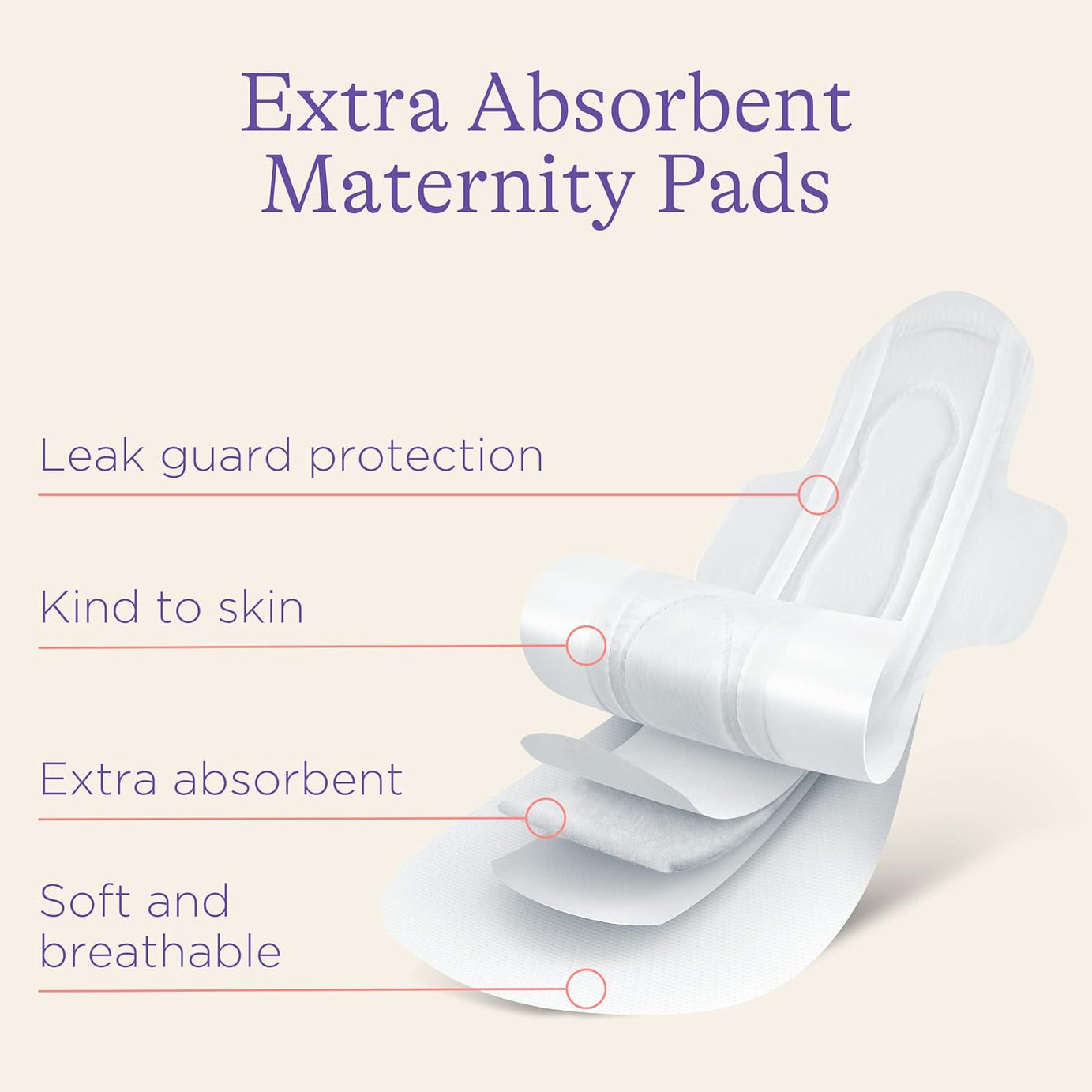 Lansinoh Extra Absorbent Premium Maternity Pads – 0-2 Weeks Post-Birth (Pack of 10)