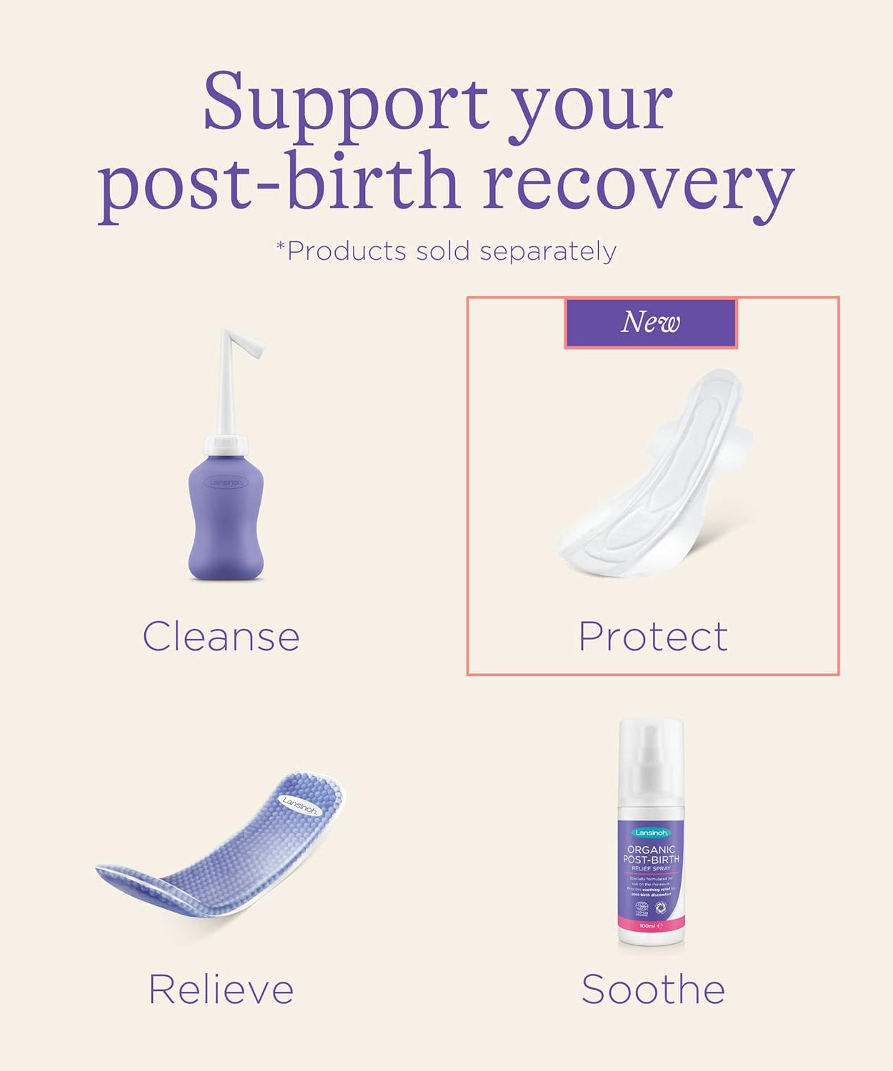 Lansinoh Extra Absorbent Premium Maternity Pads – 0-2 Weeks Post-Birth (Pack of 10)