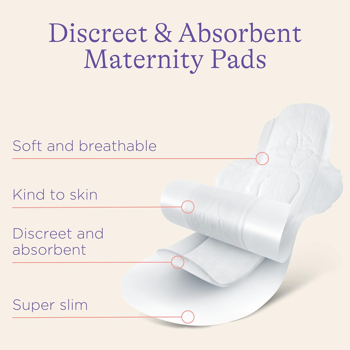 Lansinoh Extra Absorbent Premium Maternity Pads – 2+ Weeks Post-Birth Care (Pack of 12)