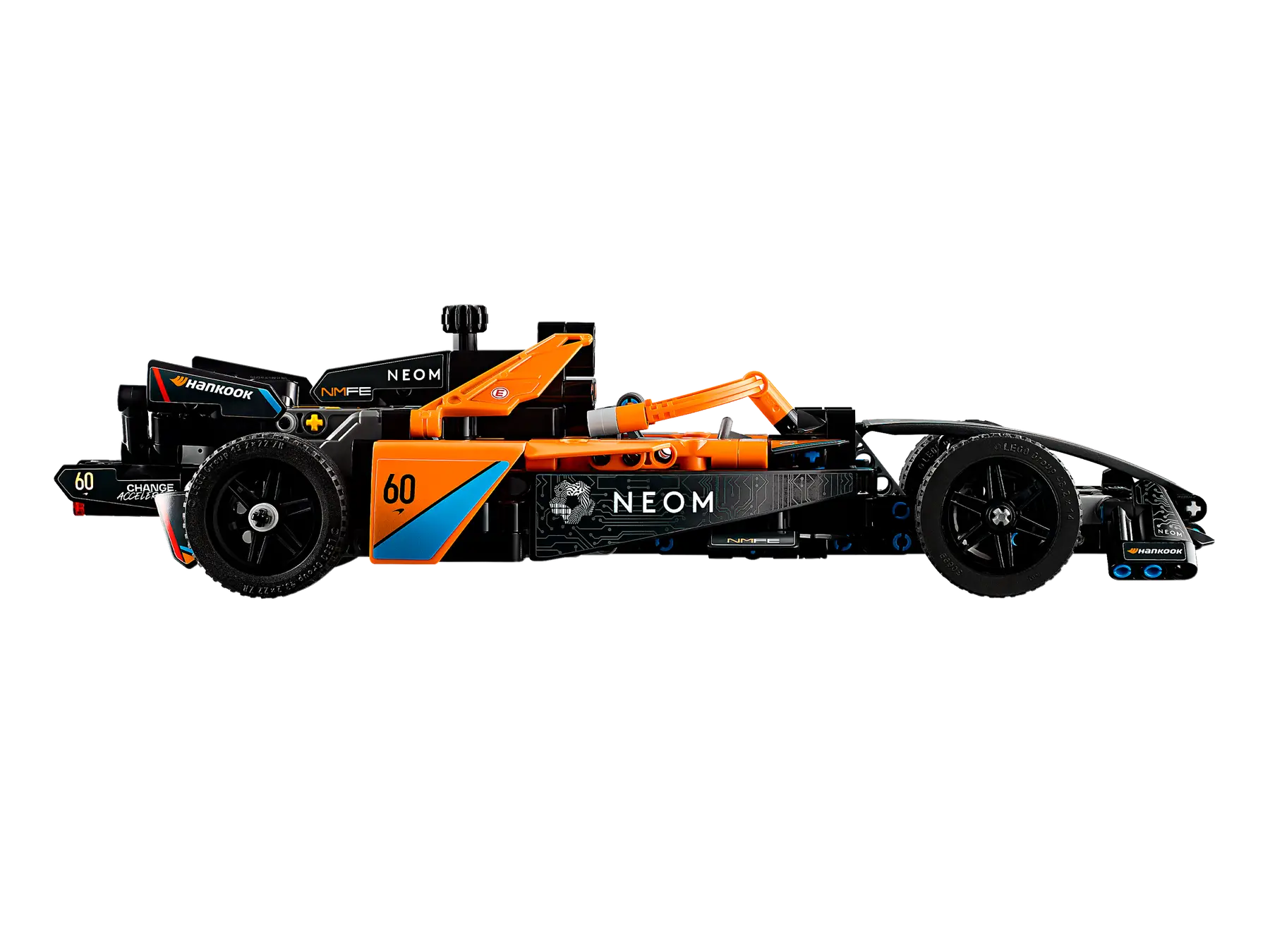 Lego Technic 42169 NEOM McLaren Formula E Team Race Car Toy Set with Double Pull-Back Action and Steering, Authentic Motorsport Engineering Building Kit for Boys and Girls Aged 9 and Up (452 Pieces)