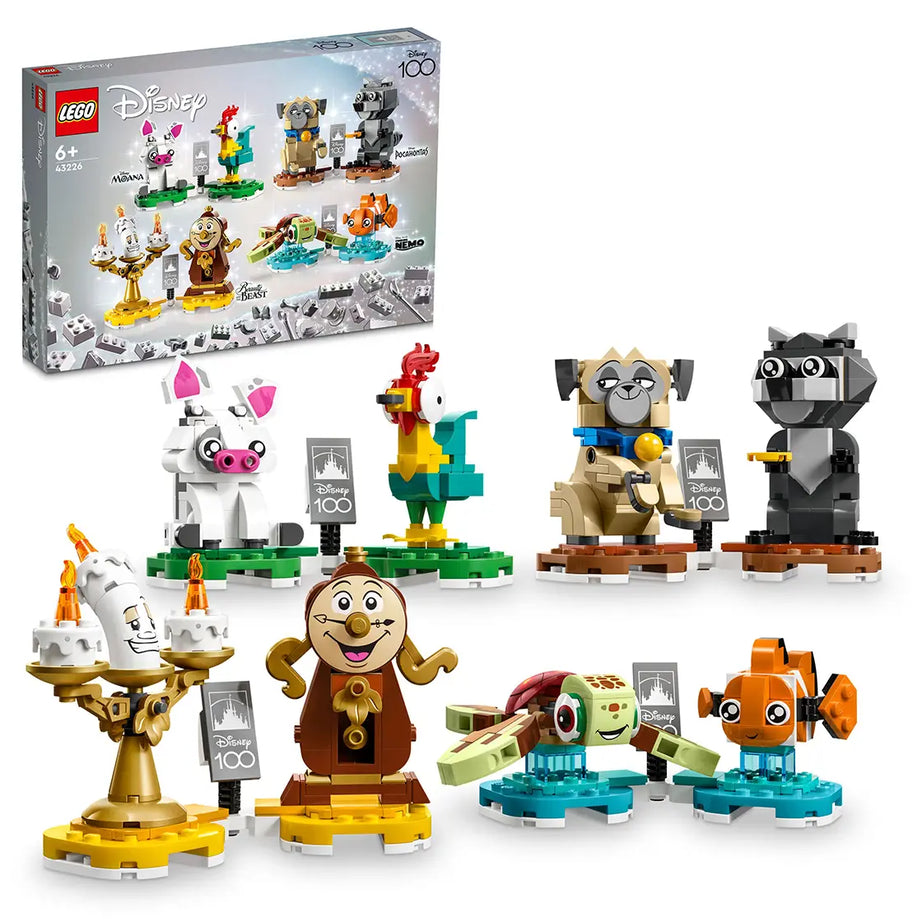 Lego Disney Duos 43226 – Buildable Disney Companions from Beauty and the Beast, Moana, Finding Nemo & Pocahontas – 553 Pieces – Posable Display Figures for Kids Aged 6+