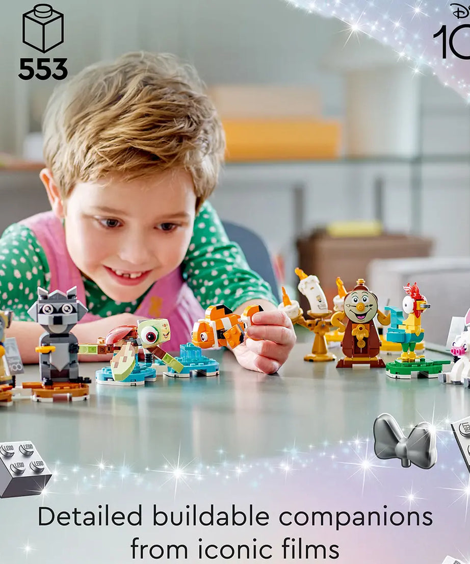 Lego Disney Duos 43226 – Buildable Disney Companions from Beauty and the Beast, Moana, Finding Nemo & Pocahontas – 553 Pieces – Posable Display Figures for Kids Aged 6+