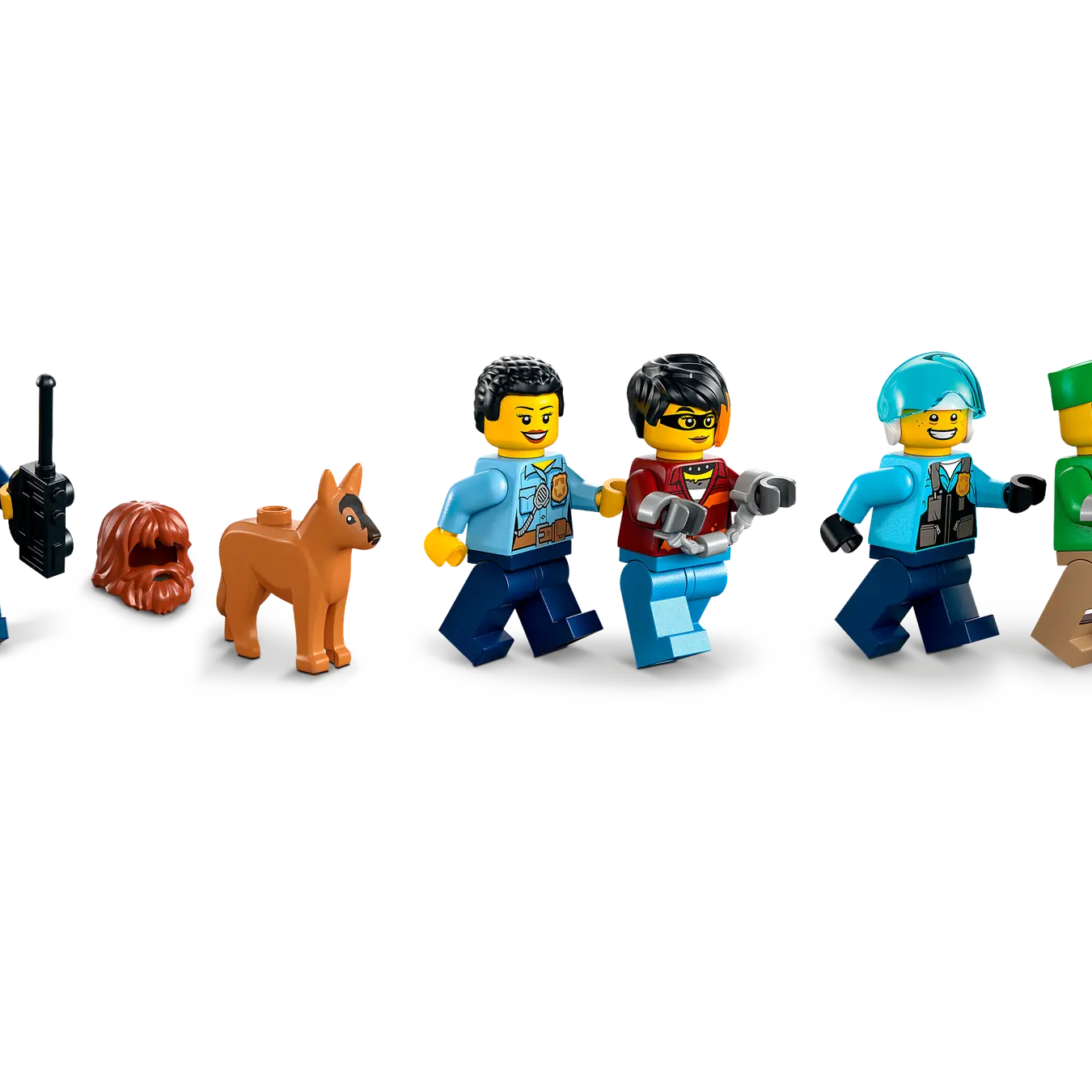 LEGO City 60316 Police Station Building Set – 668 Pieces with 5 Minifigures, Escape Motorcycle, Dog Figure, and Police Vehicle – Creative Play for Kids Ages 6+