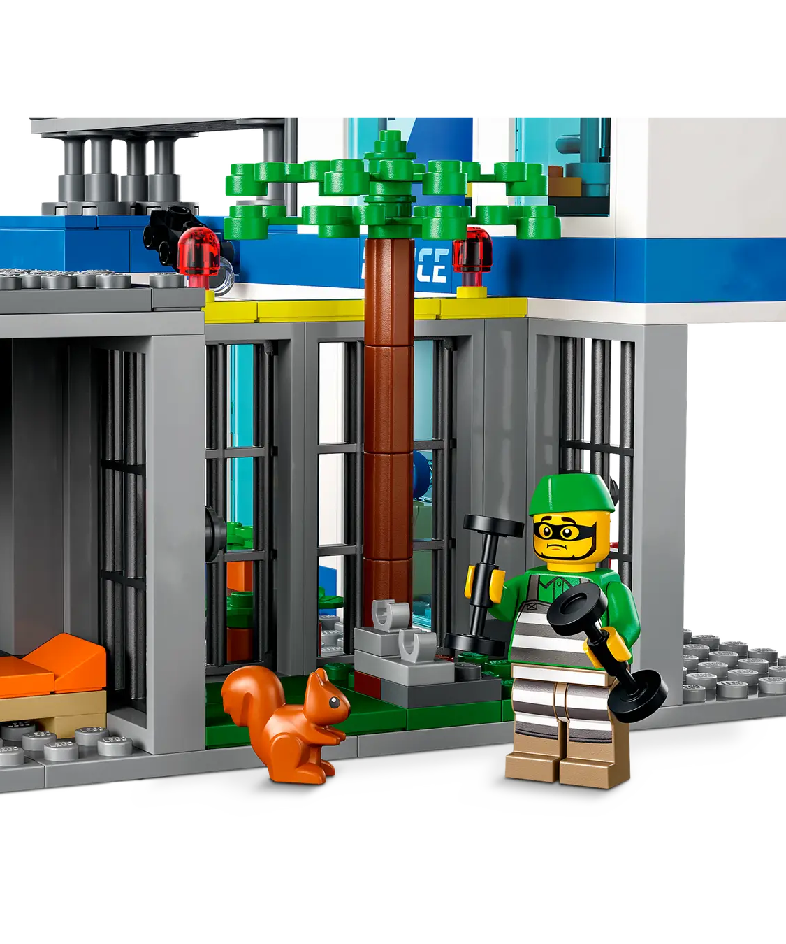 LEGO City 60316 Police Station Building Set – 668 Pieces with 5 Minifigures, Escape Motorcycle, Dog Figure, and Police Vehicle – Creative Play for Kids Ages 6+