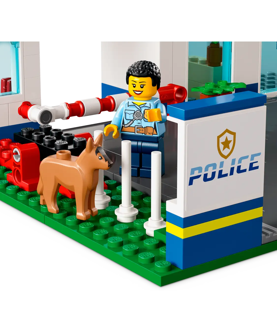 LEGO City 60316 Police Station Building Set – 668 Pieces with 5 Minifigures, Escape Motorcycle, Dog Figure, and Police Vehicle – Creative Play for Kids Ages 6+