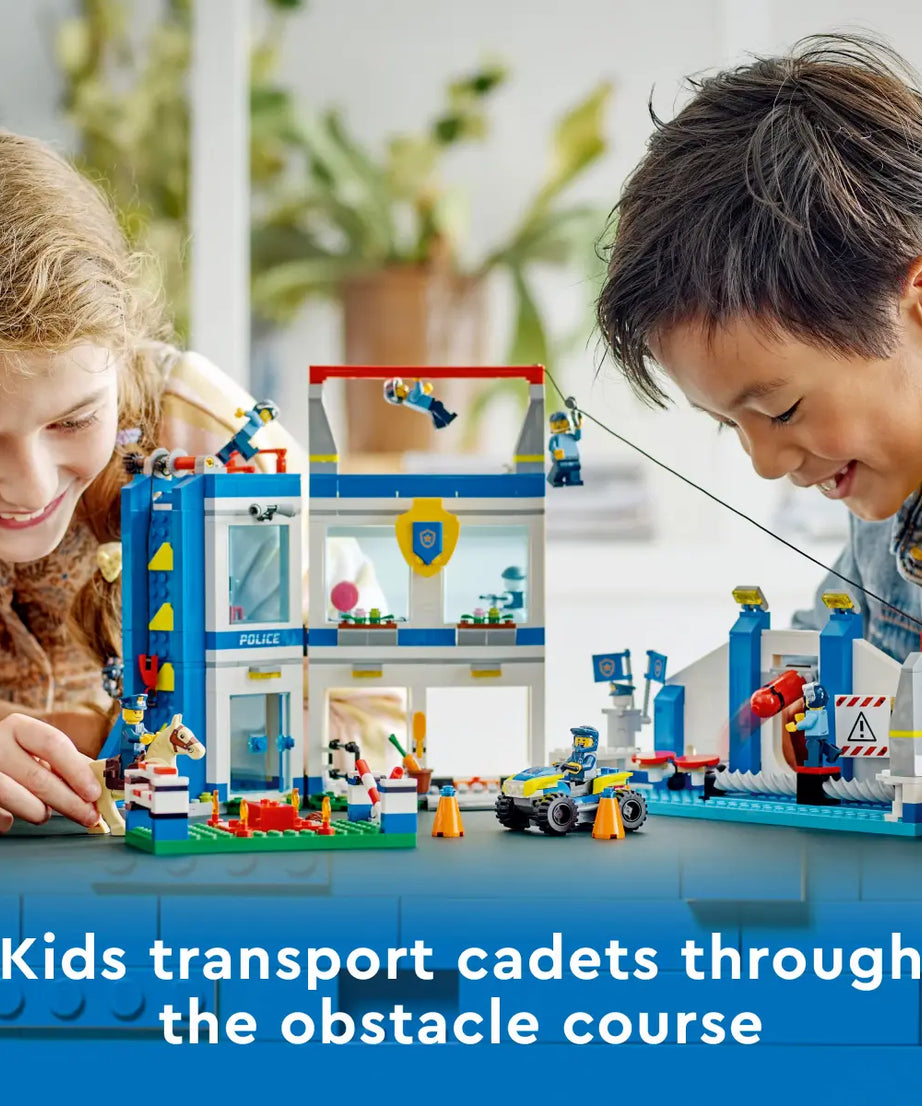 LEGO City 60372 - Police Training Academy | 823 Pieces | Obstacle Course Set with Ziplines, Rope Swings, Minifigures & More – Perfect for Ages 7+, Imaginative Play & Fun LEGO Gift Idea