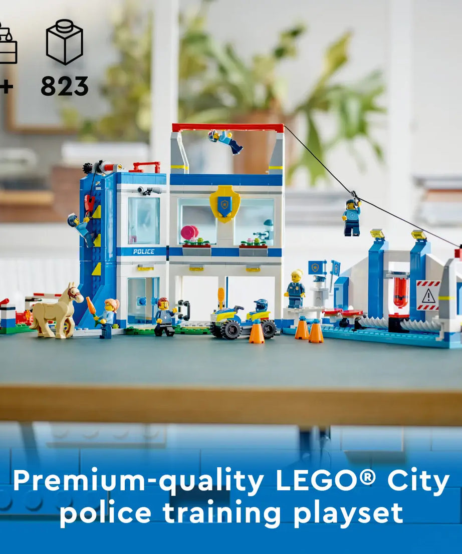 LEGO City 60372 - Police Training Academy | 823 Pieces | Obstacle Course Set with Ziplines, Rope Swings, Minifigures & More – Perfect for Ages 7+, Imaginative Play & Fun LEGO Gift Idea