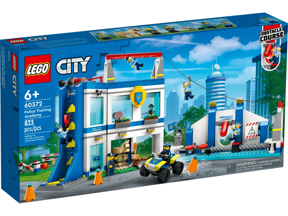 LEGO City 60372 - Police Training Academy | 823 Pieces | Obstacle Course Set with Ziplines, Rope Swings, Minifigures & More – Perfect for Ages 7+, Imaginative Play & Fun LEGO Gift Idea