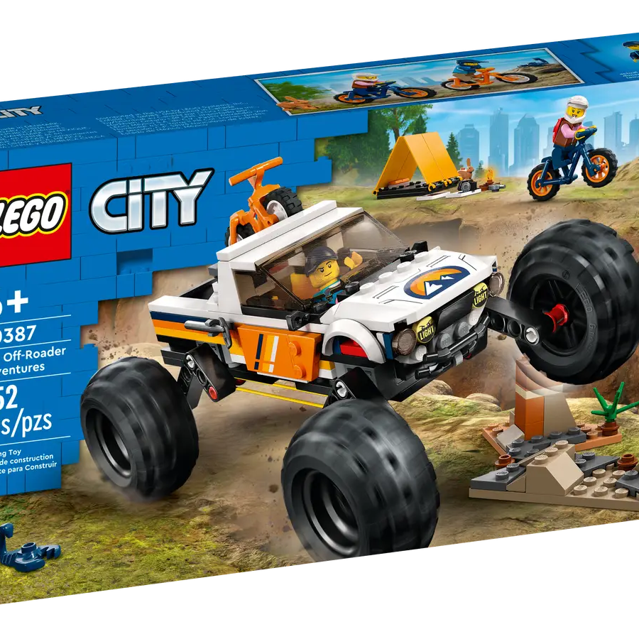 LEGO City 60387 4x4 Off-Roader Adventures Toy for Kids Aged 6+ | Includes 4 Minifigures & Animal Figures | 252 Pieces