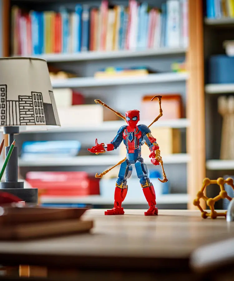 LEGO Marvel 76298 Iron Spider-Man Construction Figure, Fully Jointed and Posable Superhero Action Figure with Mechanical Spider Arms, Authentic Movie-Accurate Building Toy for Kids Aged 8+
