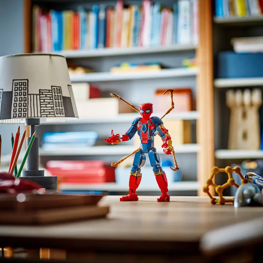 LEGO Marvel 76298 Iron Spider-Man Construction Figure, Fully Jointed and Posable Superhero Action Figure with Mechanical Spider Arms, Authentic Movie-Accurate Building Toy for Kids Aged 8+