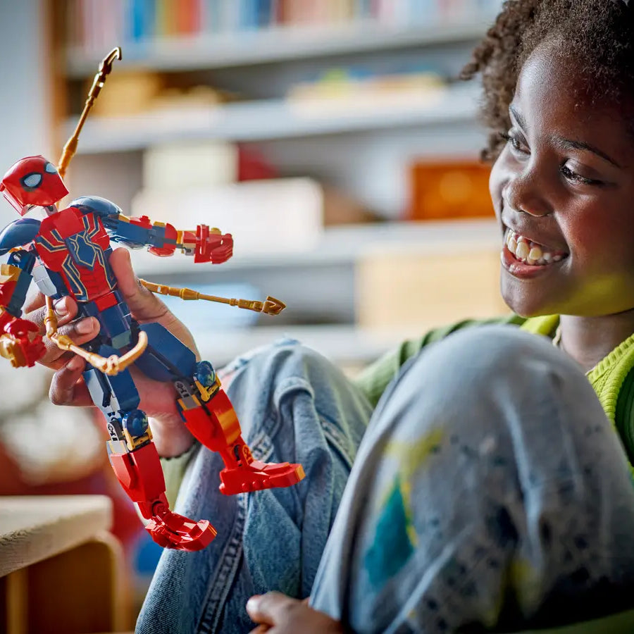 LEGO Marvel 76298 Iron Spider-Man Construction Figure, Fully Jointed and Posable Superhero Action Figure with Mechanical Spider Arms, Authentic Movie-Accurate Building Toy for Kids Aged 8+