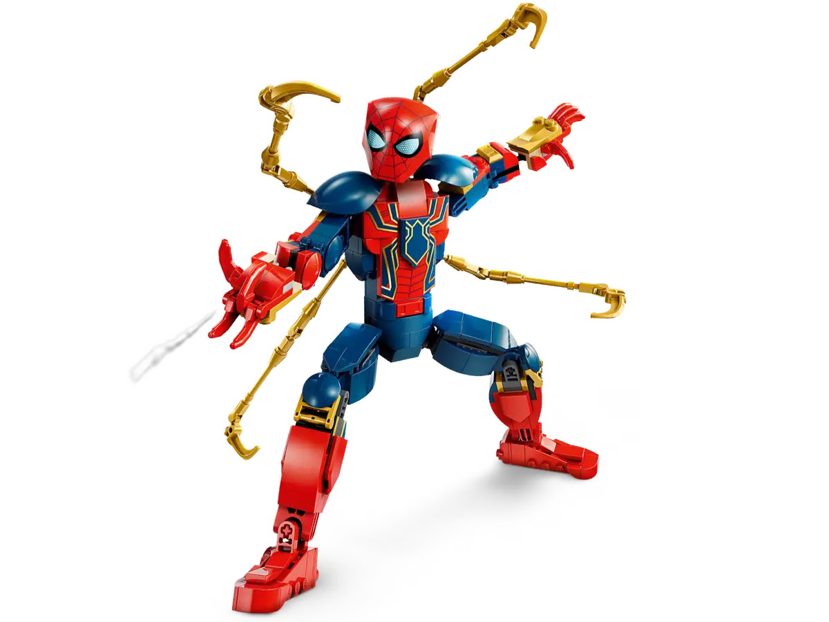 LEGO Marvel 76298 Iron Spider-Man Construction Figure, Fully Jointed and Posable Superhero Action Figure with Mechanical Spider Arms, Authentic Movie-Accurate Building Toy for Kids Aged 8+