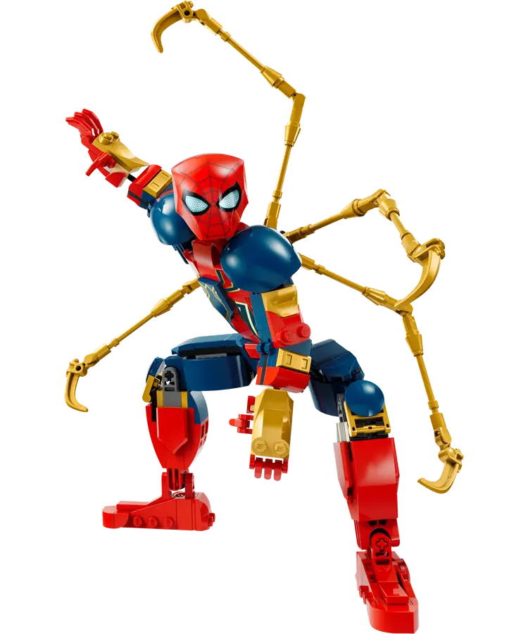 LEGO Marvel 76298 Iron Spider-Man Construction Figure, Fully Jointed and Posable Superhero Action Figure with Mechanical Spider Arms, Authentic Movie-Accurate Building Toy for Kids Aged 8+