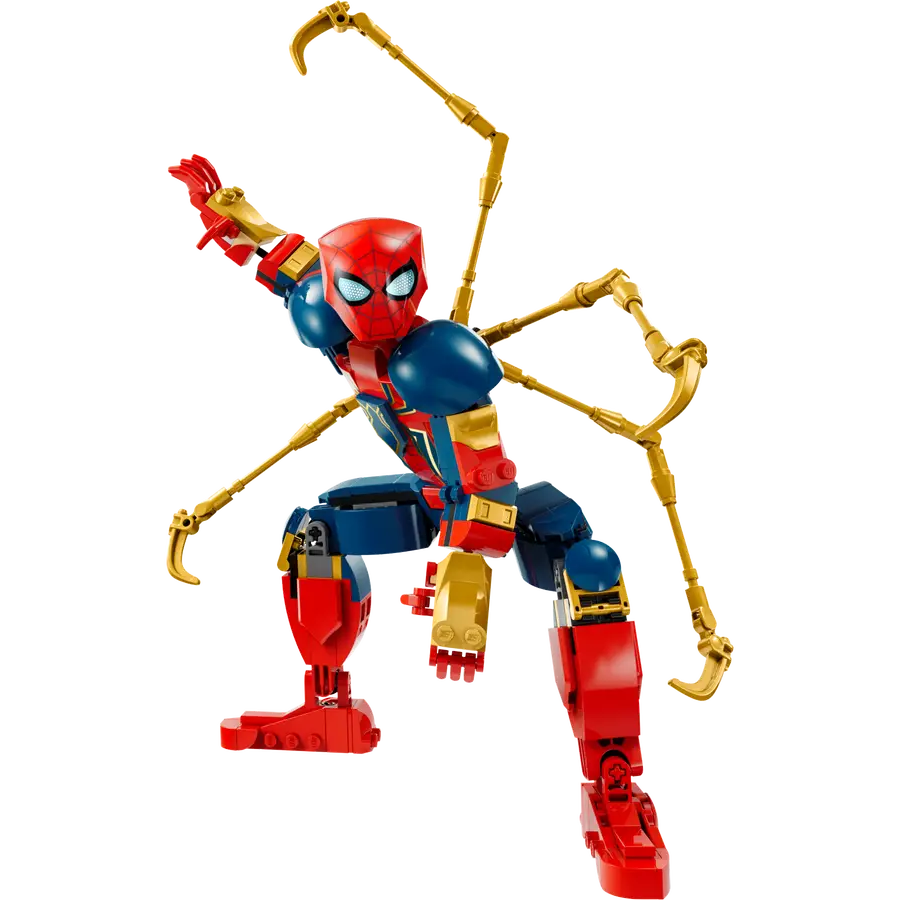 LEGO Marvel 76298 Iron Spider-Man Construction Figure, Fully Jointed and Posable Superhero Action Figure with Mechanical Spider Arms, Authentic Movie-Accurate Building Toy for Kids Aged 8+