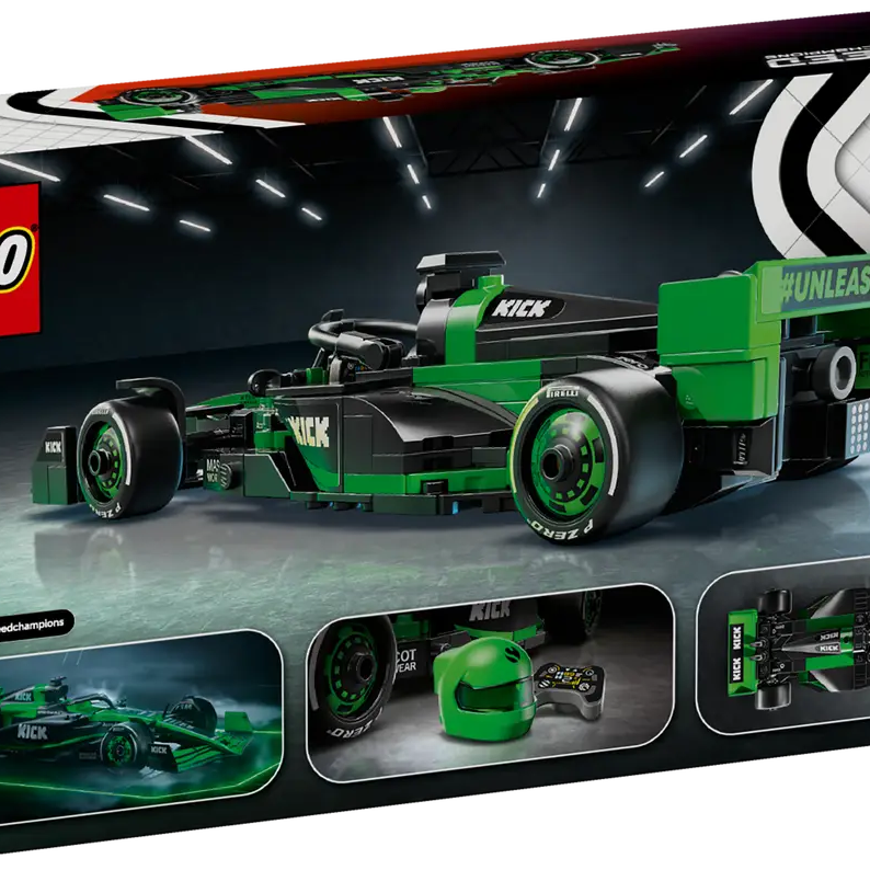 LEGO Speed Champions 77247 KICK Sauber F1 Team C44 | 259-Piece Formula 1 Model Car | Includes Driver Minifigure | Minimee Kids India