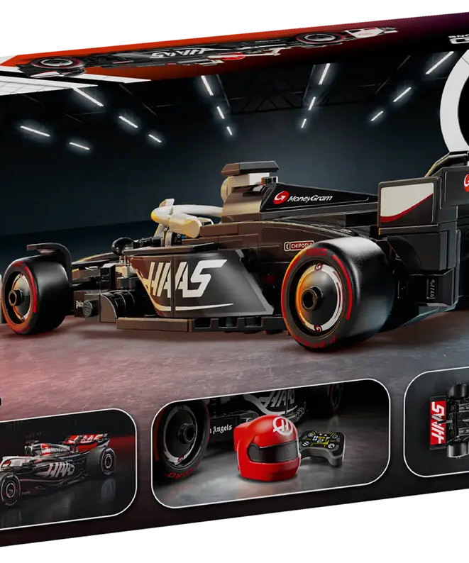 LEGO Speed Champions 77250 MoneyGram Haas F1 Team VF-24 | 242-Piece Formula 1 Model Car | Includes Driver Minifigure | Minimee Kids India