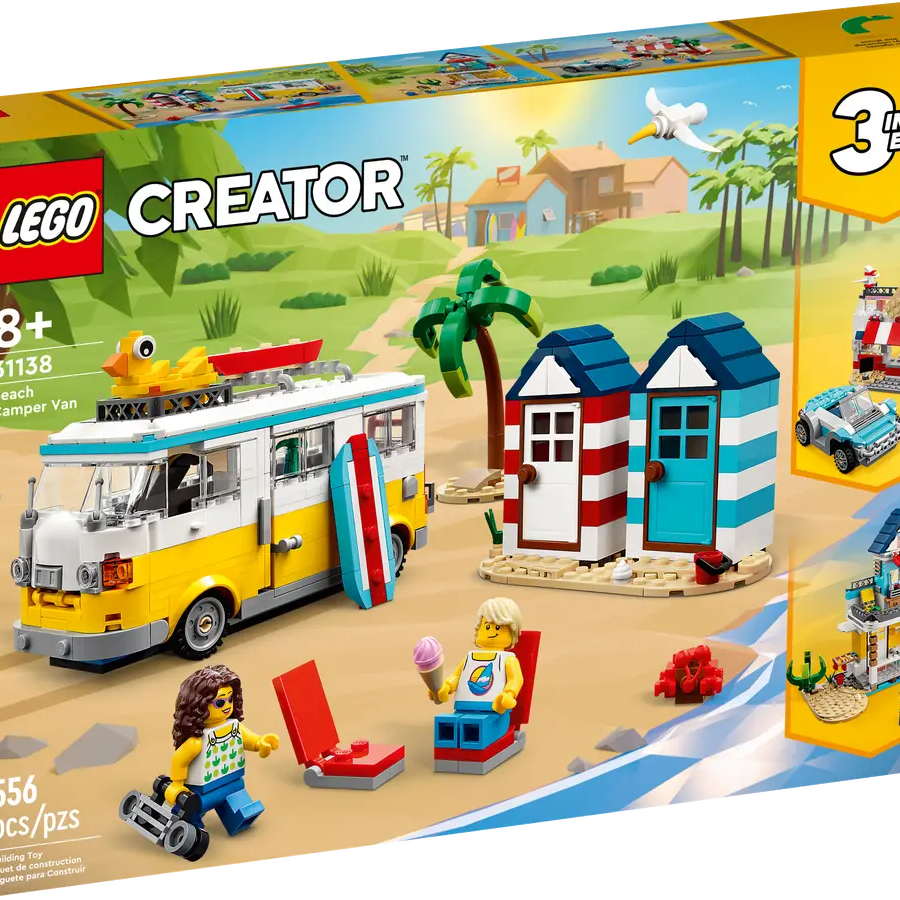 LEGO Creator 31138 Beach Camper Van Building Toy Set 556 Pieces for 8+ Years