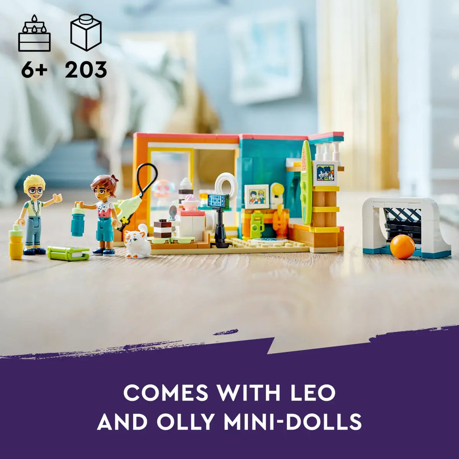 LEGO Friends 41754 Leo's Room 203 Pieces Building Toy set for Ages 6+ Years