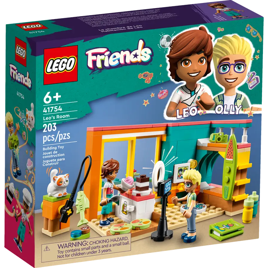 LEGO Friends 41754 Leo's Room 203 Pieces Building Toy set for Ages 6+ Years