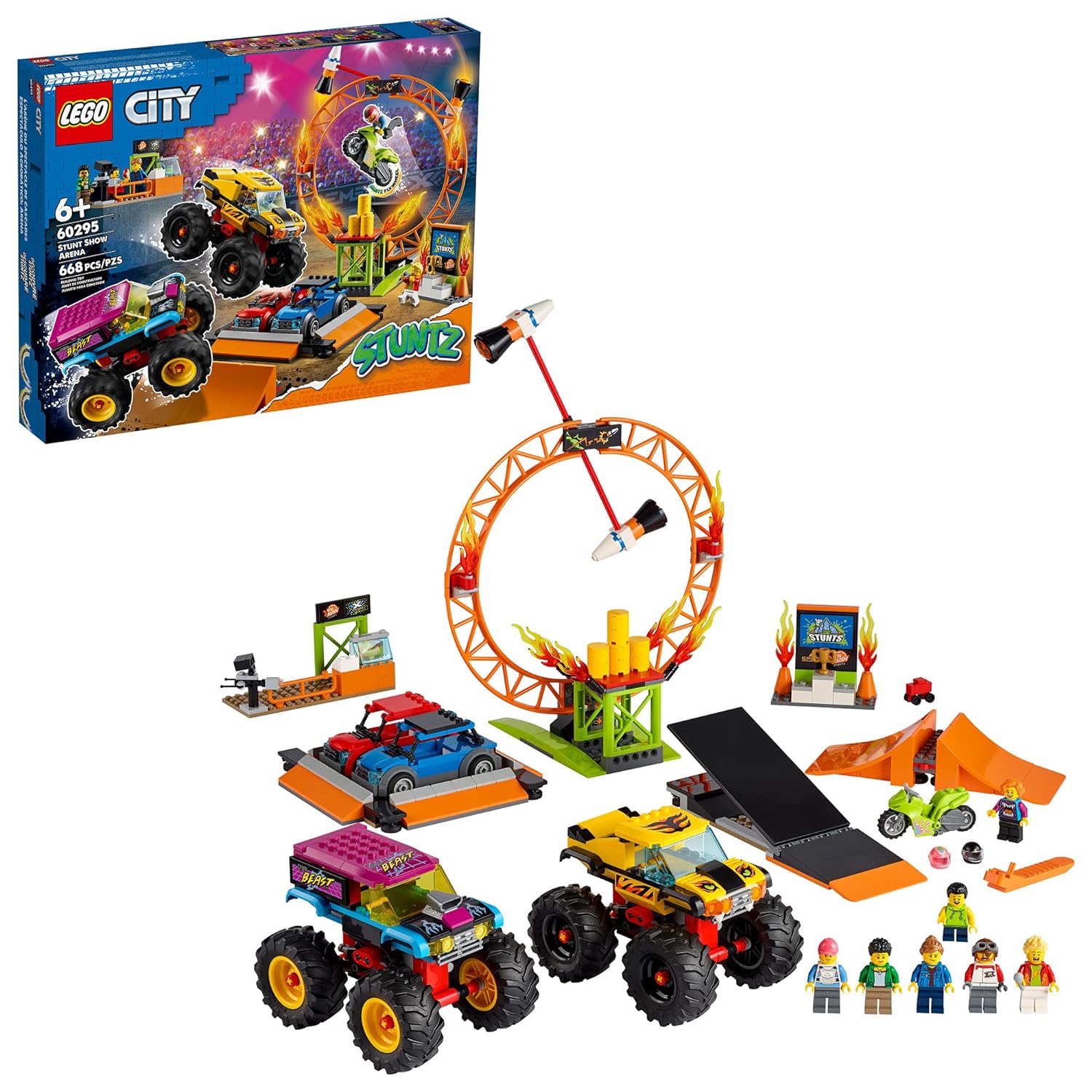 LEGO City Stuntz 60295 Stunt Show Arena 668 Pieces Building Block Toy for Ages 6+