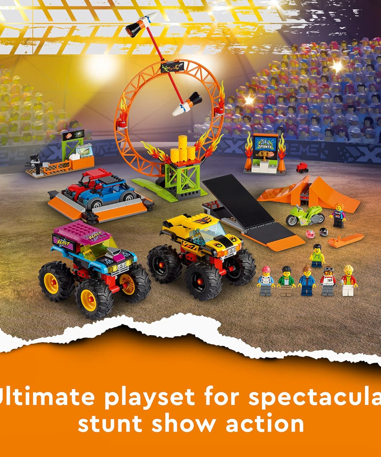 LEGO City Stuntz 60295 Stunt Show Arena 668 Pieces Building Block Toy for Ages 6+