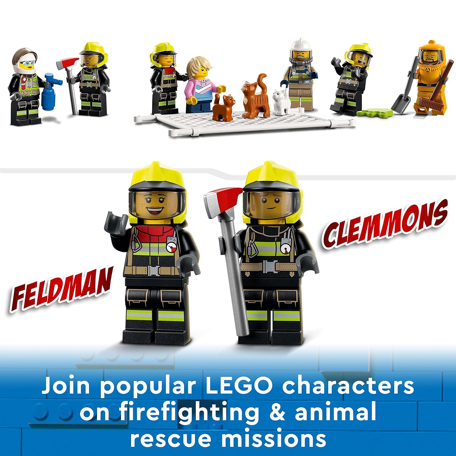 LEGO City 60321 Fire Brigade Set – 766 Pieces – For Kids 7+ Years – Fire Truck, Helicopter, and Building Blaze Rescue