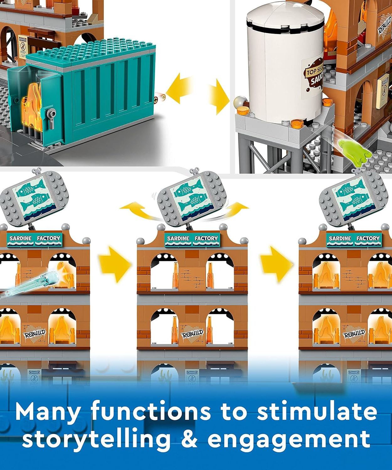 LEGO City 60321 Fire Brigade Set – 766 Pieces – For Kids 7+ Years – Fire Truck, Helicopter, and Building Blaze Rescue