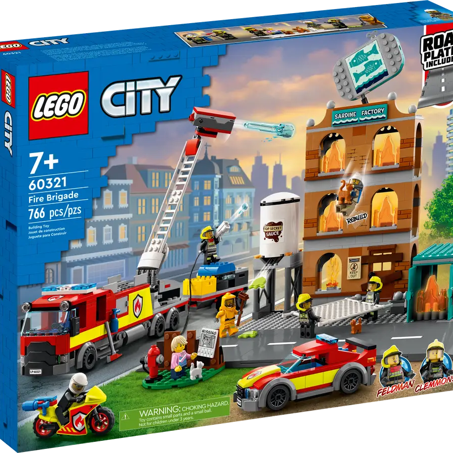 LEGO City 60321 Fire Brigade 766 Pieces Building Kit Toy for Ages 7+ Years