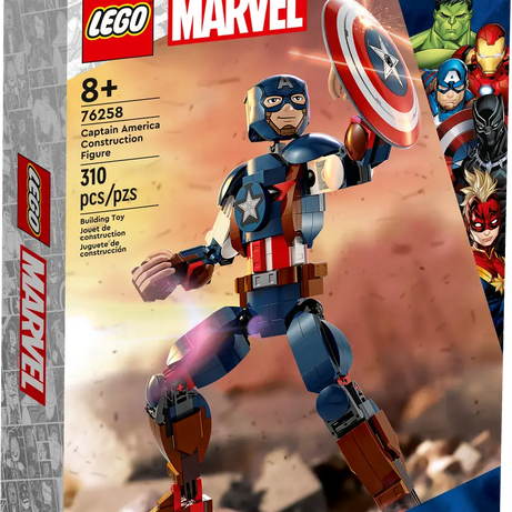 LEGO Marvel 76258 Captain America Construction Figure 310 Pieces set Toy for Ages 8+ Years