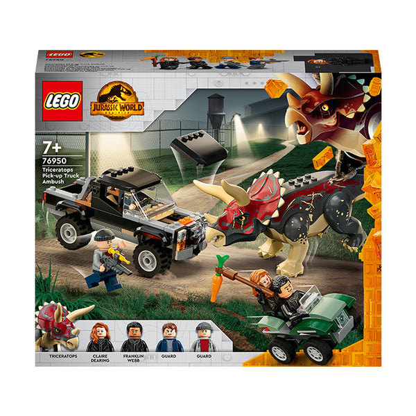 LEGO Jurassic World 76950 Triceratops Pick-up Truck Ambush 210 Pieces Building set toy for 7+ years