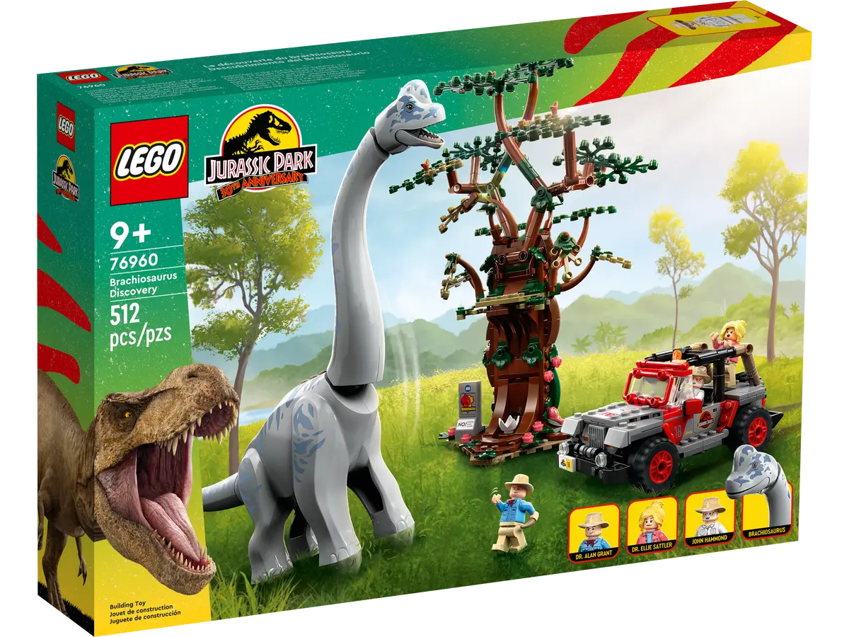 LEGO Jurassic Park 76960 Brachiosaurus Discovery 512 Pieces Building Toy Set for 9+ Years